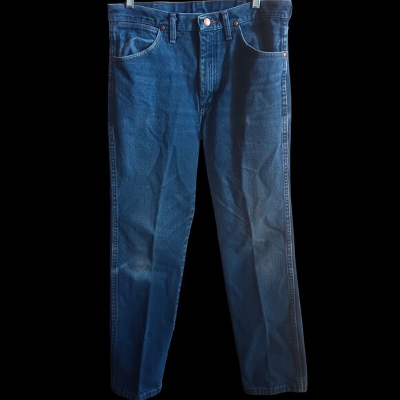 Men's 33x32 Vtg Cowboy Jeans Wrangler Faded Denim Made In Nicaragua - Picture 2 of 6